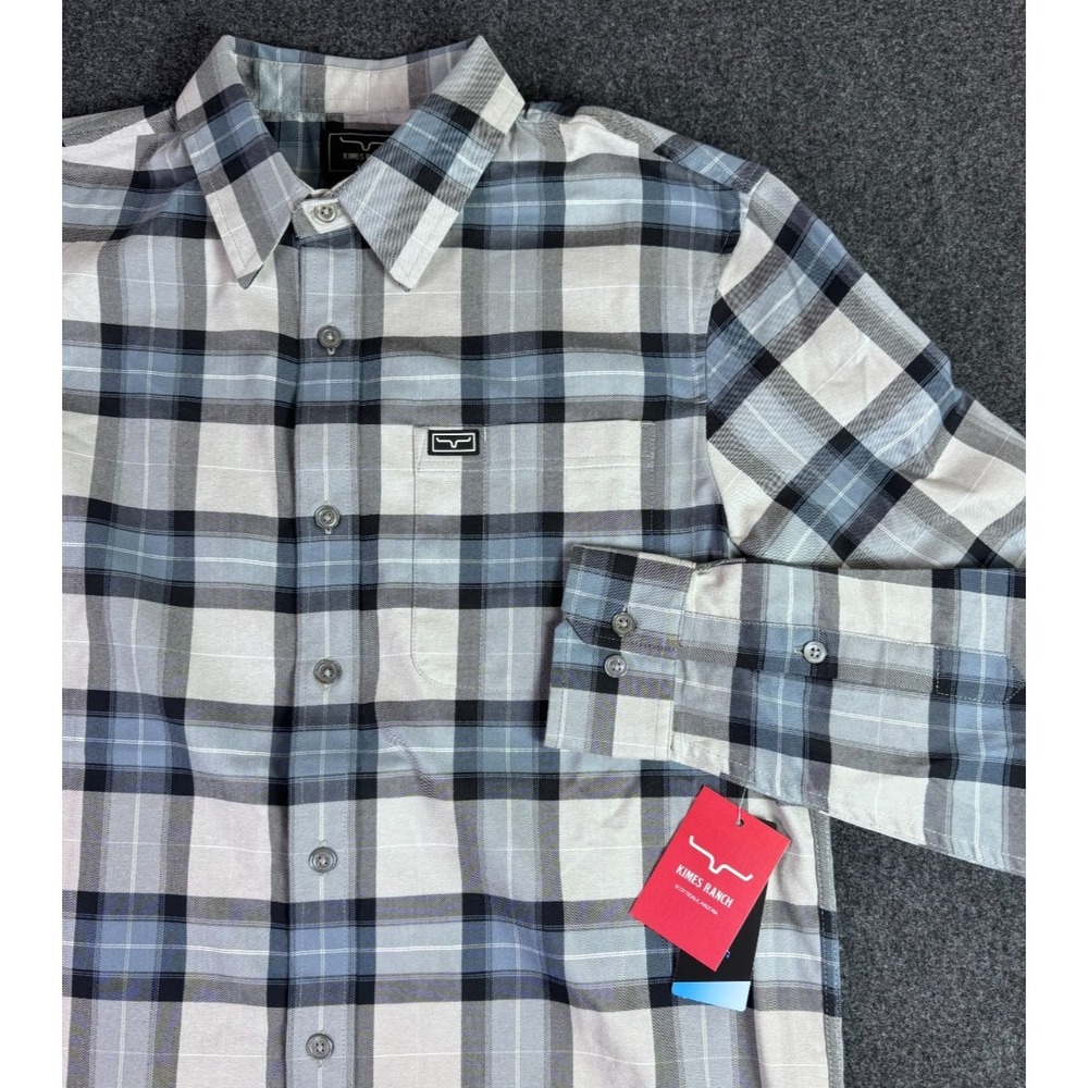 NEW Kimes Ranch Twin Peaks LS Button Up Long Sleeve Shirt Mens Size Medium Plaid